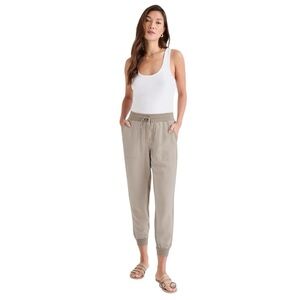 Splendid Lakeside Linen Blend Jogger In The Color Fawn Tan Beige Size XL